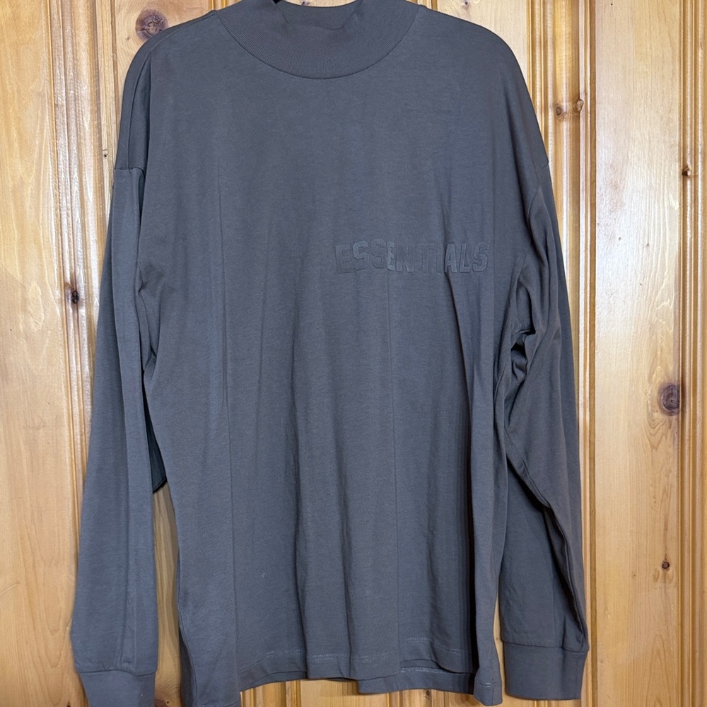Essentials Men's Charcoal Long Sleeve Tee